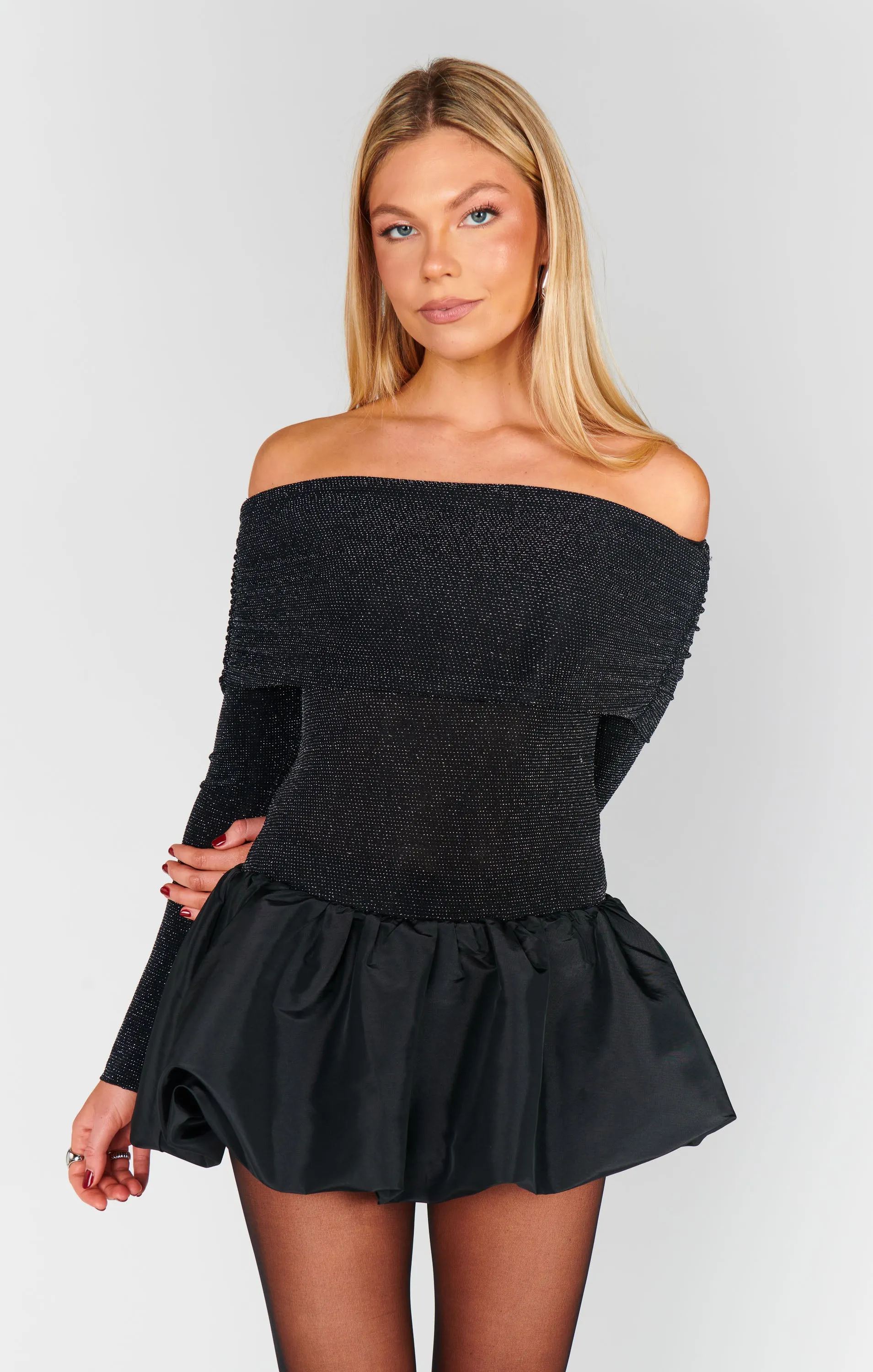 Charlize Mini Dress ~ Black Dancing Queen Shine sold by Show Me Your MuMu product image thumbnail 5