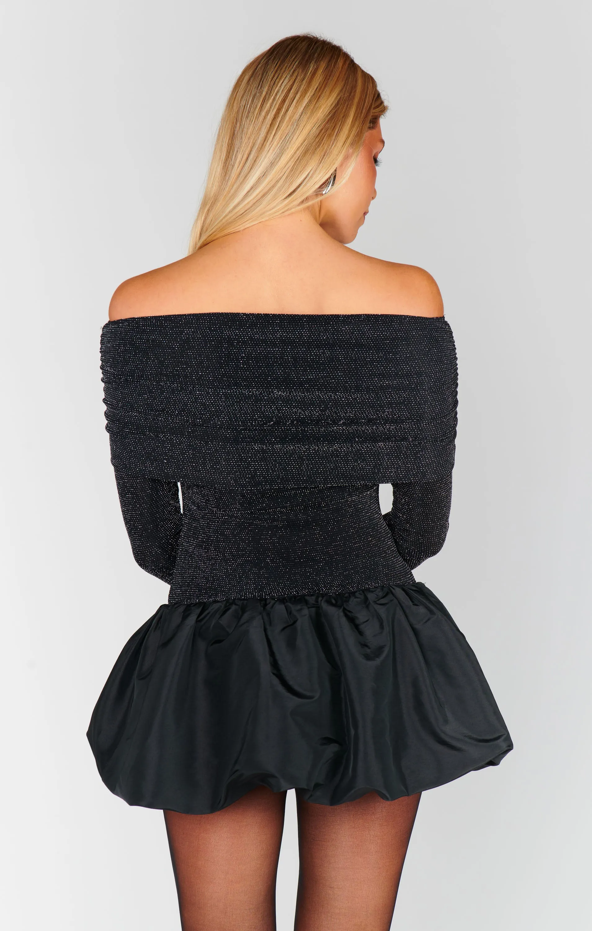 Charlize Mini Dress ~ Black Dancing Queen Shine sold by Show Me Your MuMu product image thumbnail 3