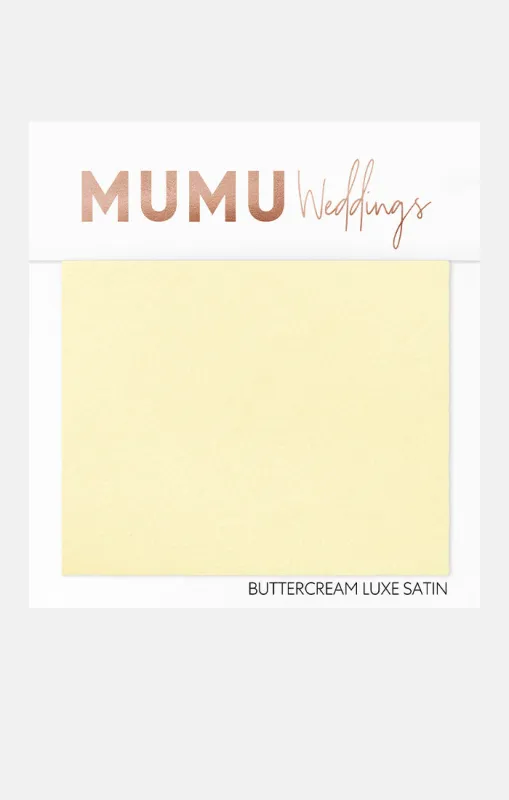 Bridesmaid Fabric Swatch ~ Buttercream Luxe Satin made by Show Me Your MuMu