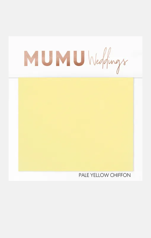 Bridesmaid Fabric Swatch ~ Pale Yellow Chiffon made by Show Me Your MuMu