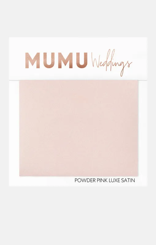 Bridesmaid Fabric Swatch ~ Powder Pink Luxe Satin made by Show Me Your MuMu