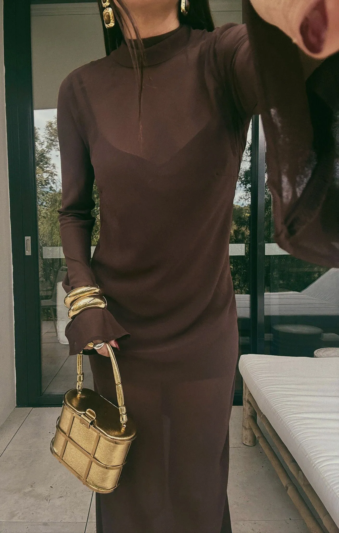 Brandi Maxi Dress ~ Chocolate Chiffon sold by Show Me Your MuMu product image thumbnail 4