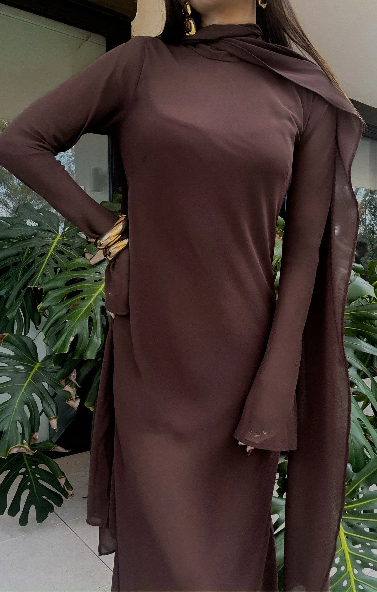 Brandi Maxi Dress ~ Chocolate Chiffon sold by Show Me Your MuMu product image thumbnail 3