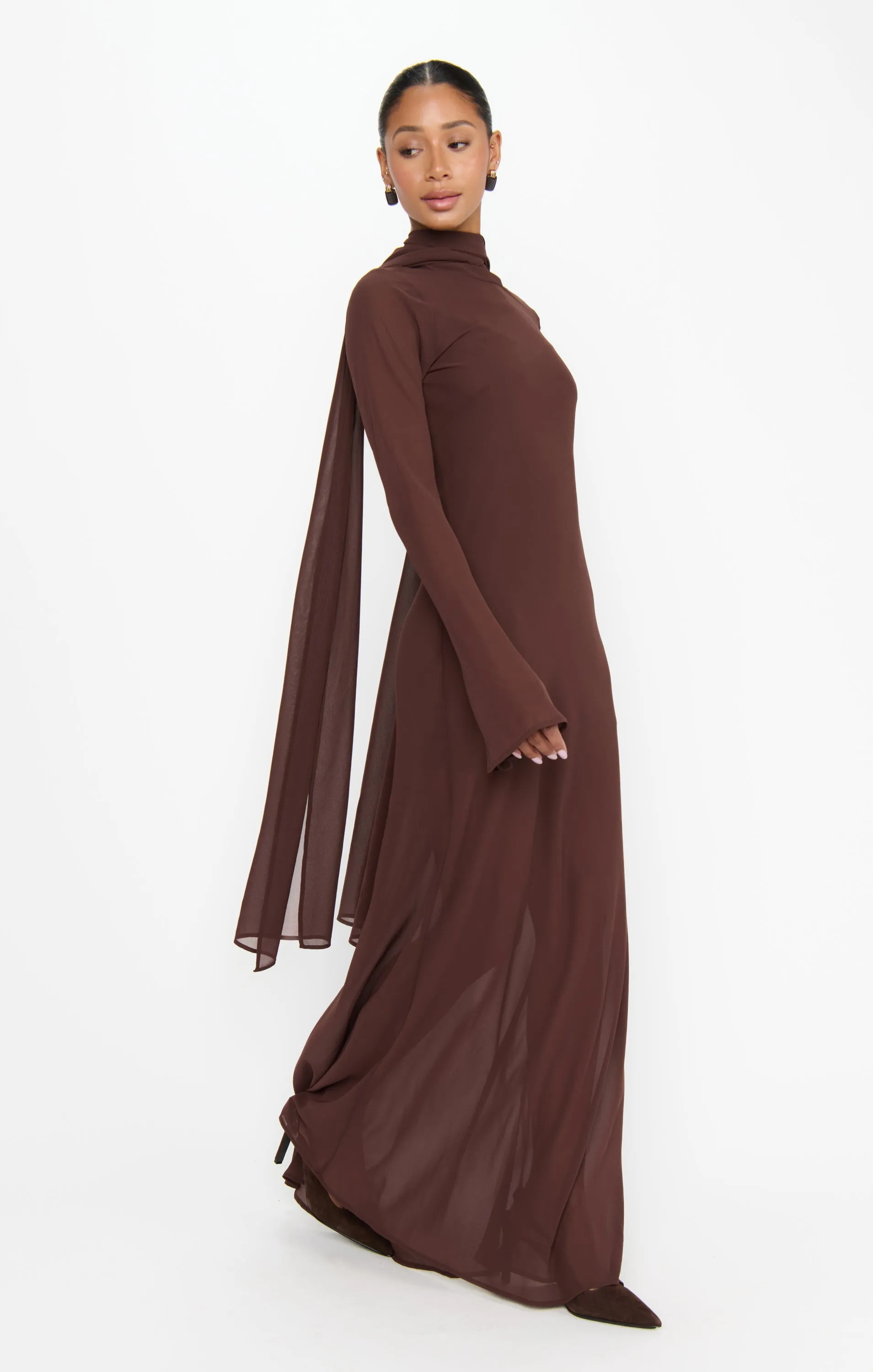 Brandi Maxi Dress ~ Chocolate Chiffon sold by Show Me Your MuMu product image thumbnail 5