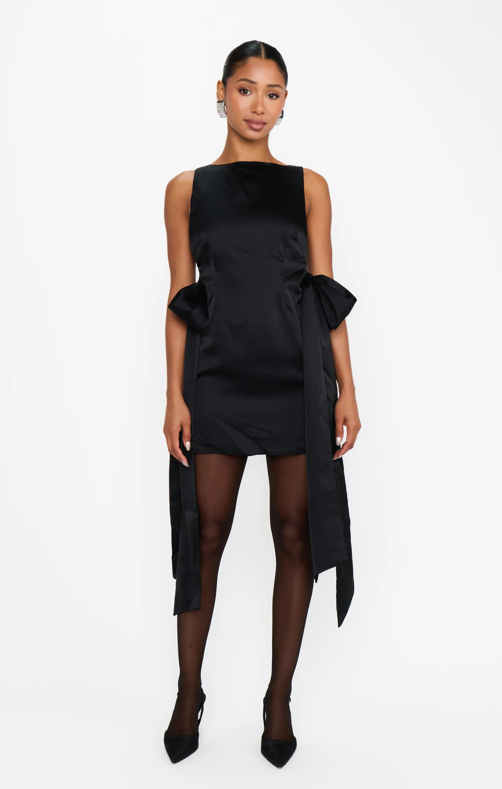 Ludlow Mini Dress ~ Black Luxe Satin sold by Show Me Your MuMu product image thumbnail 4