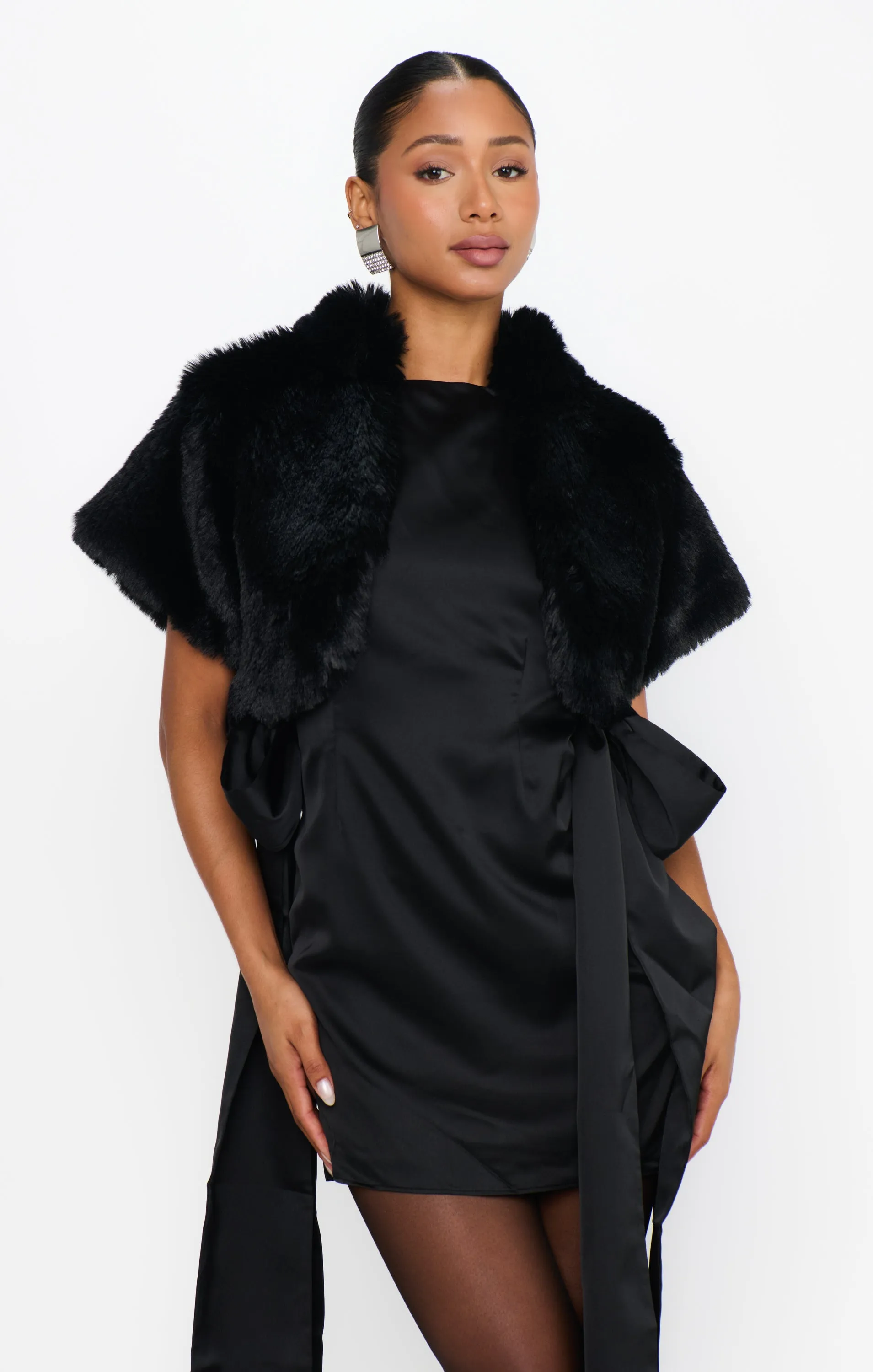 Broadway Shrug ~ Black Faux Fur sold by Show Me Your MuMu product image thumbnail 4