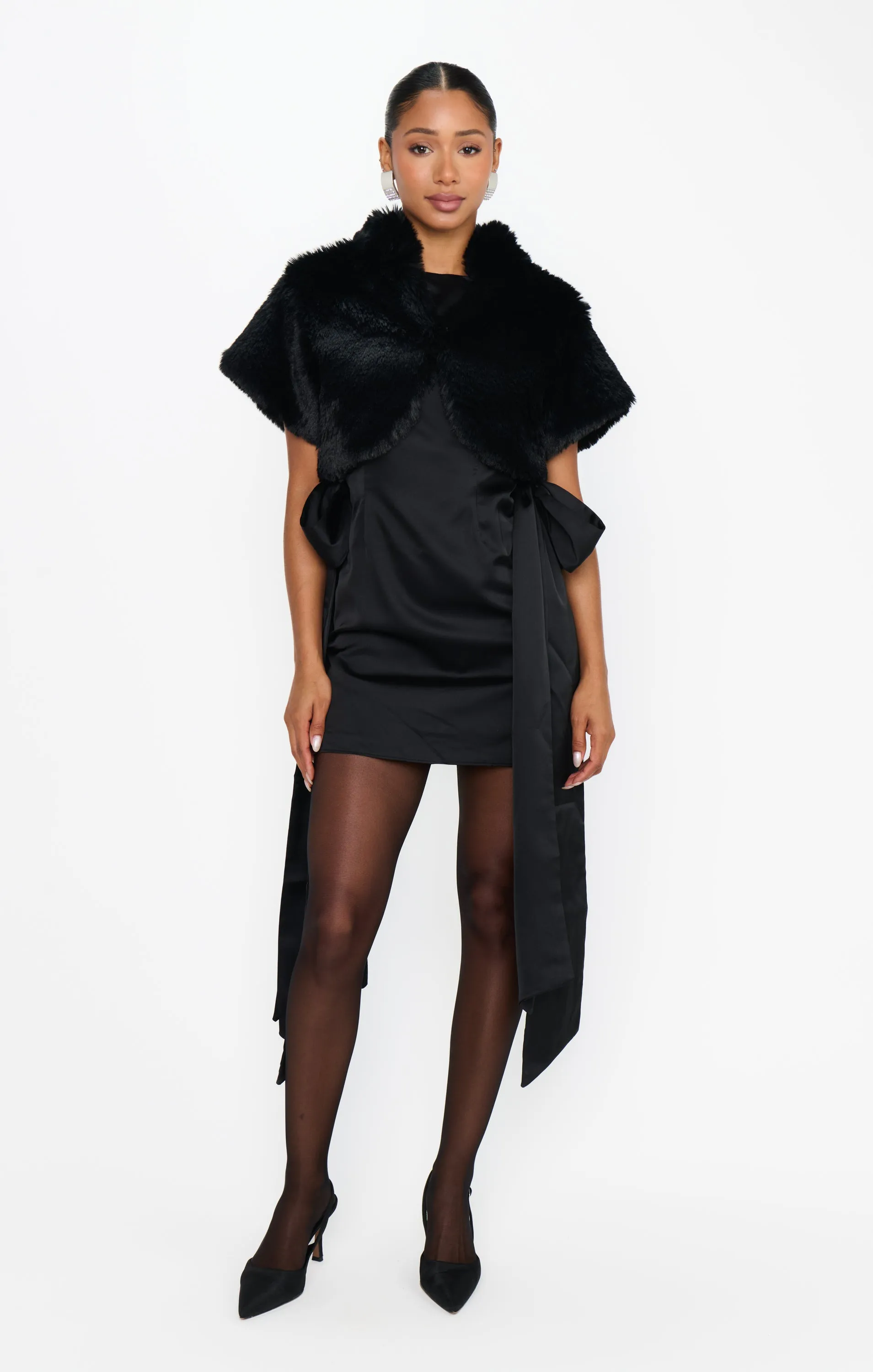 Broadway Shrug ~ Black Faux Fur sold by Show Me Your MuMu product image thumbnail 5