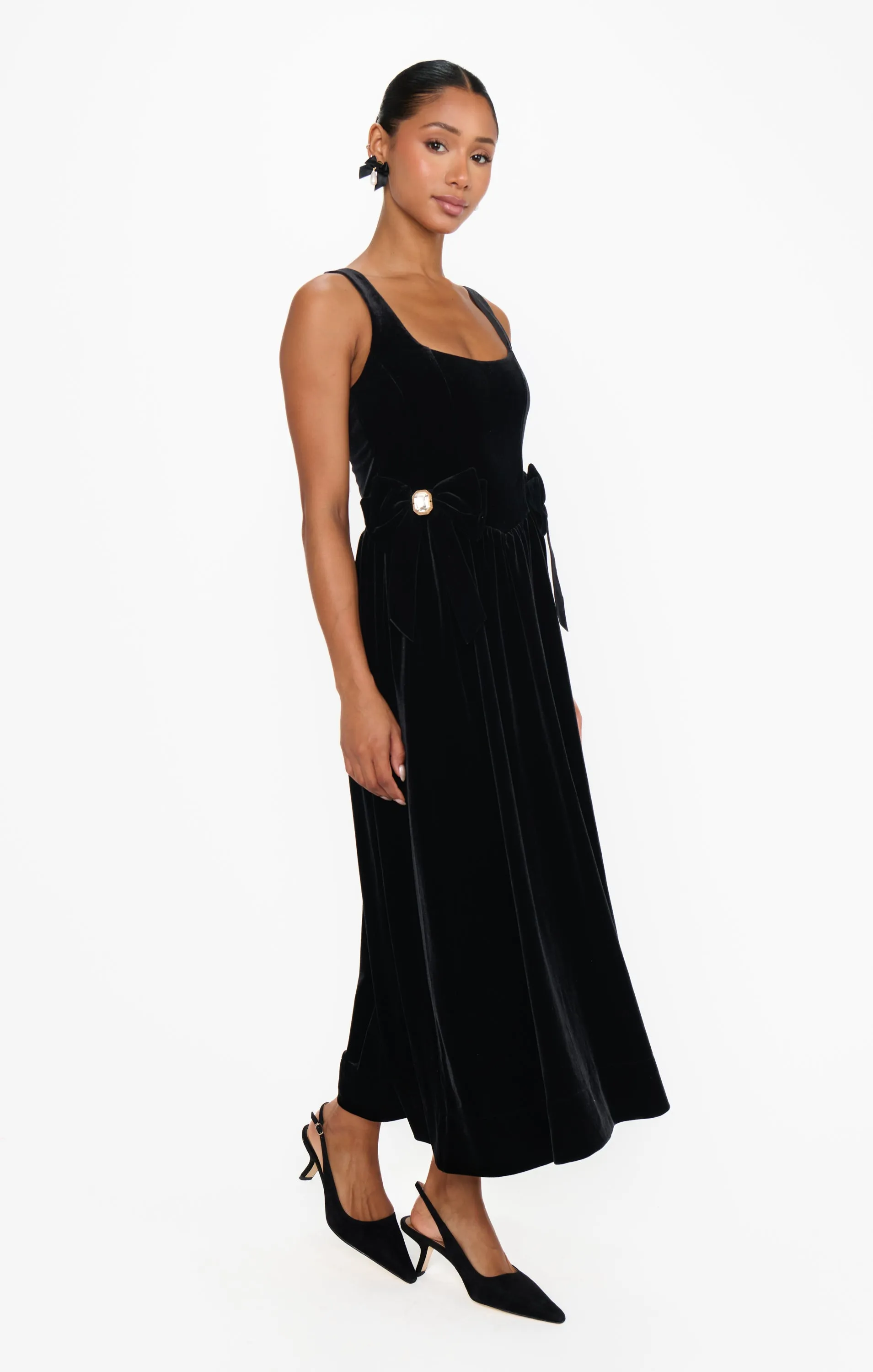 Ricci Midi Dress ~ Black Velvet sold by Show Me Your MuMu product image thumbnail 3
