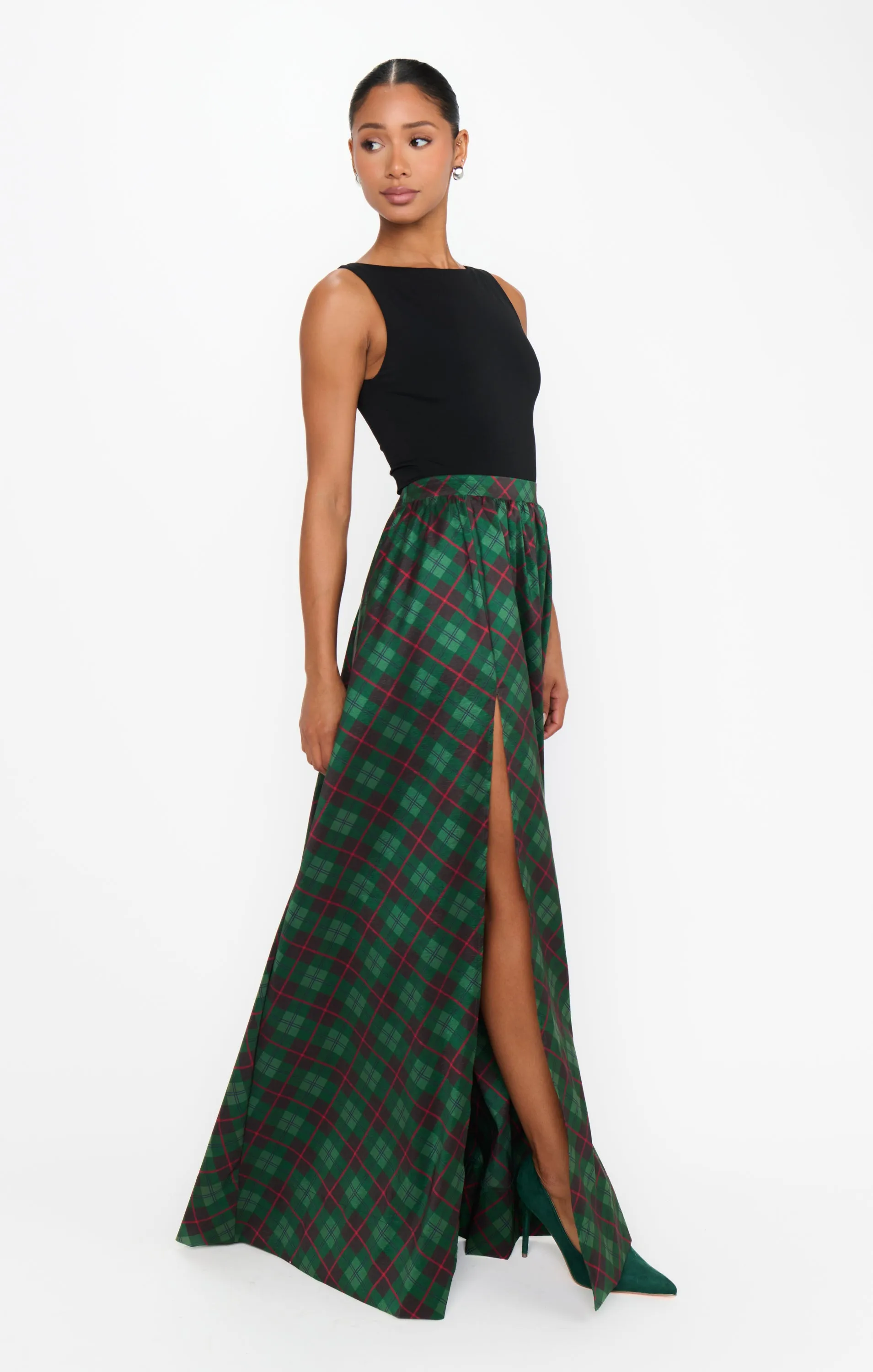 Monroe Maxi Skirt ~ Mistletoe Plaid sold by Show Me Your MuMu product image thumbnail 2