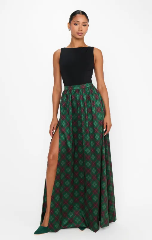 Monroe Maxi Skirt ~ Mistletoe Plaid sold by Show Me Your MuMu