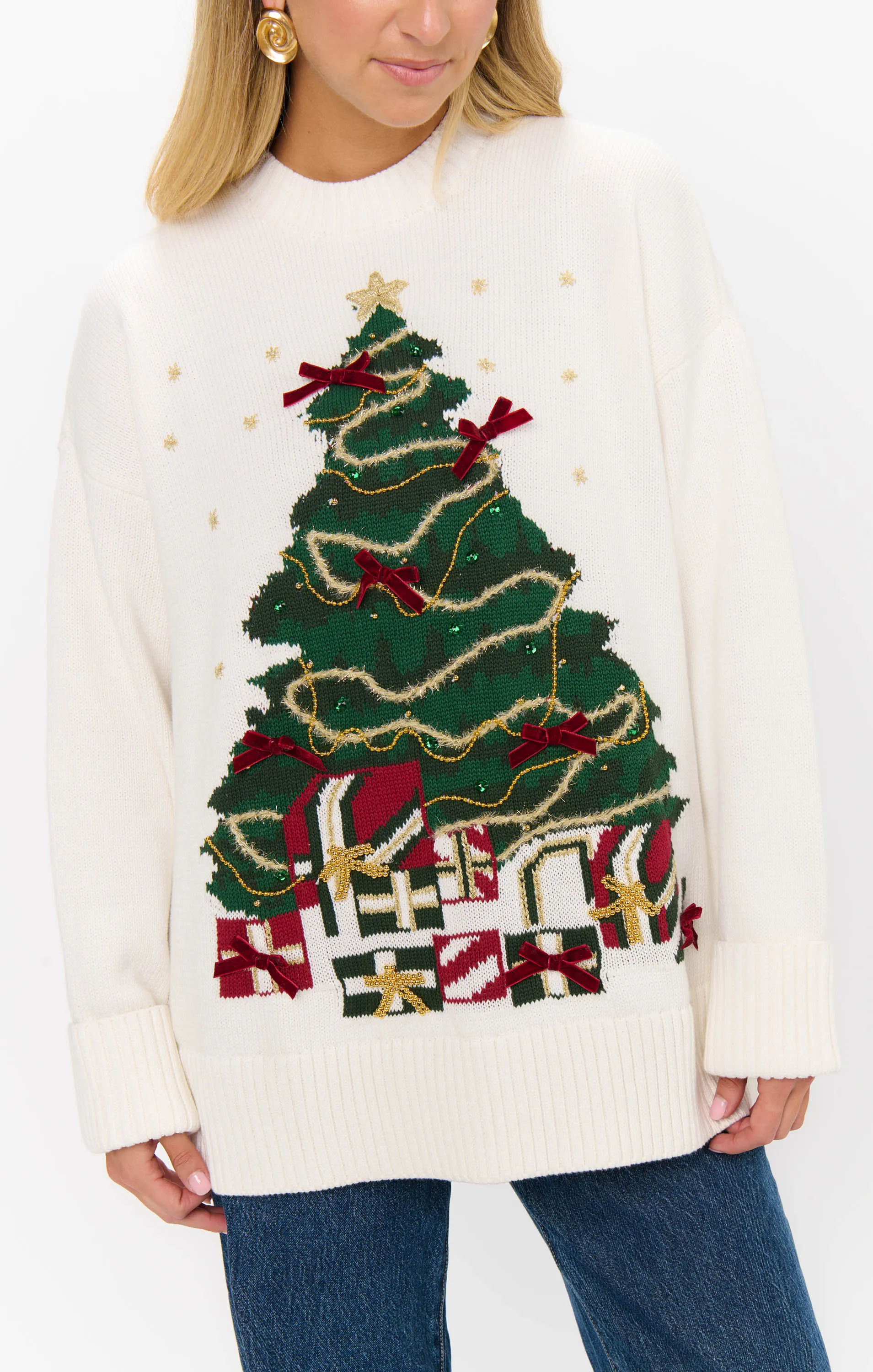 Fireside Sweater ~ Christmas Tree Knit sold by Show Me Your MuMu product image thumbnail 5
