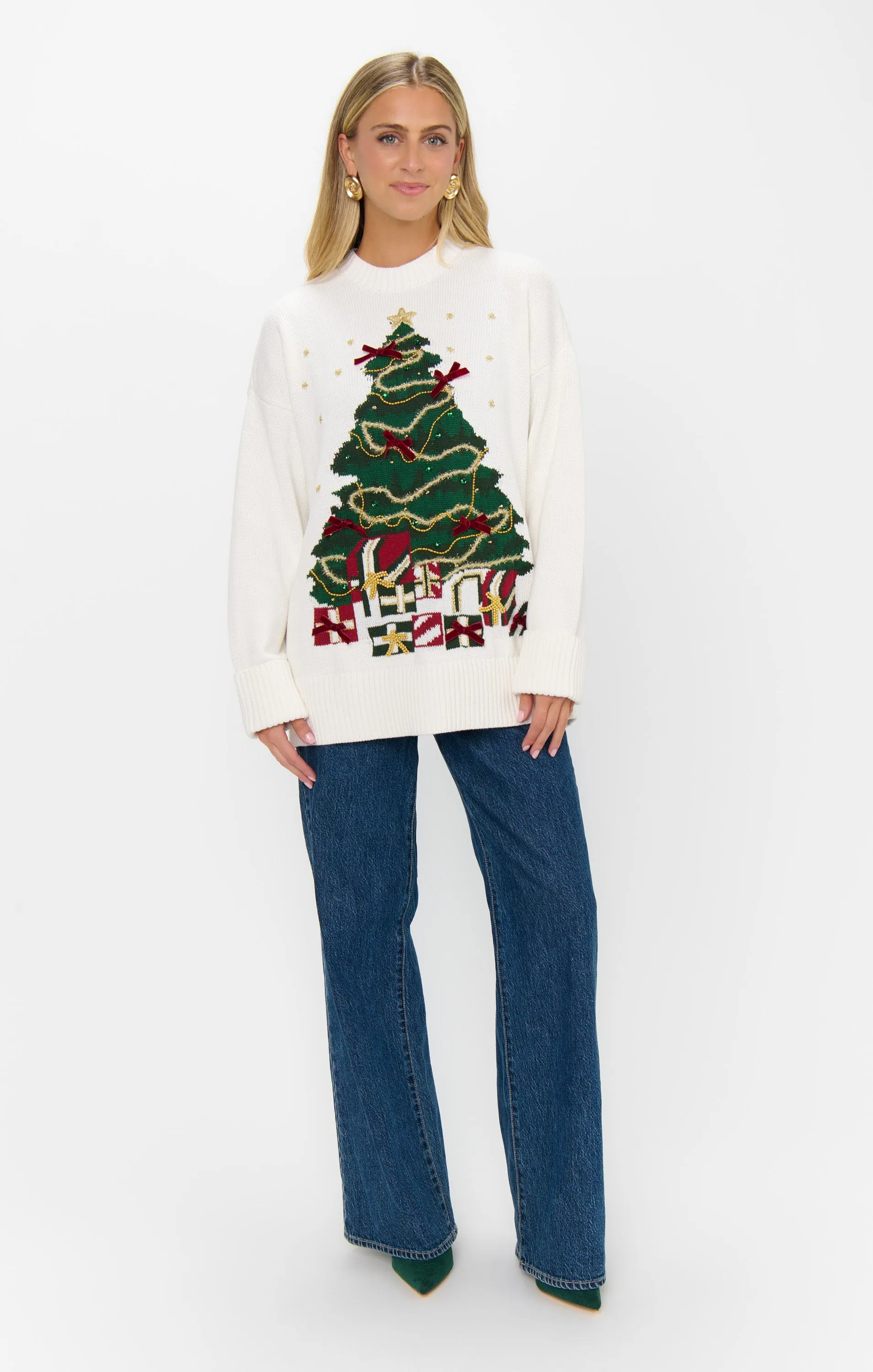 Fireside Sweater ~ Christmas Tree Knit sold by Show Me Your MuMu product image thumbnail 3