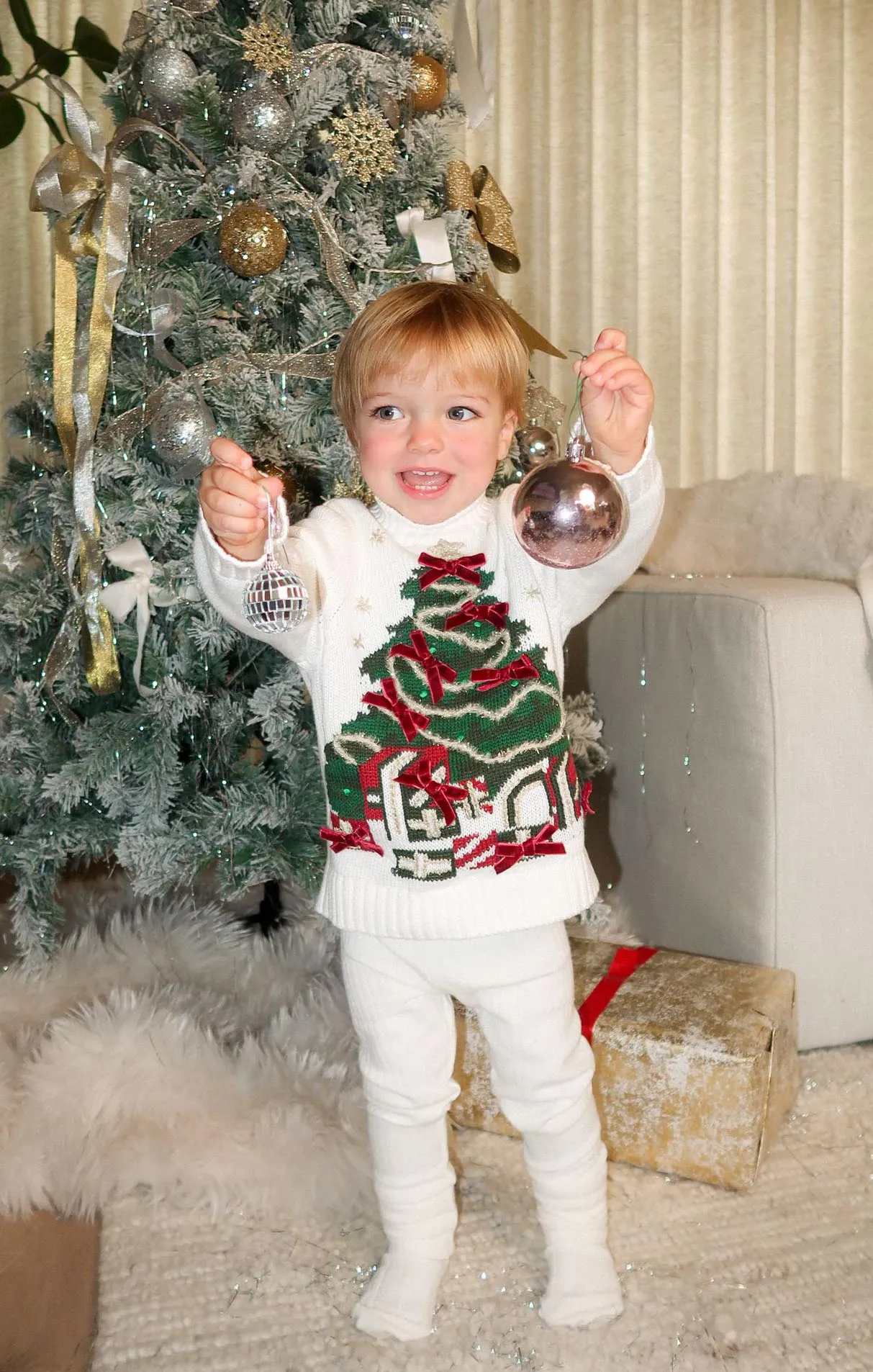 Little Fireside Sweater ~ Christmas Tree Knit sold by Show Me Your MuMu product image thumbnail 3