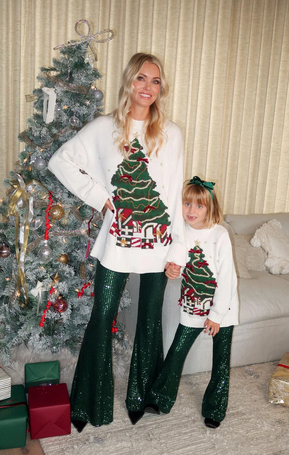 Little Fireside Sweater ~ Christmas Tree Knit sold by Show Me Your MuMu product image thumbnail 5