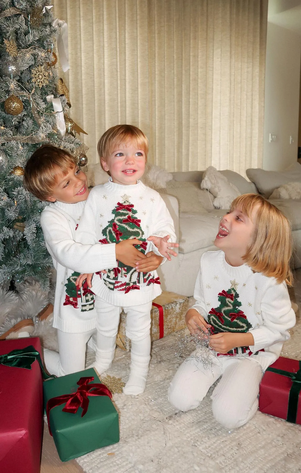 Little Fireside Sweater ~ Christmas Tree Knit sold by Show Me Your MuMu product image thumbnail 4