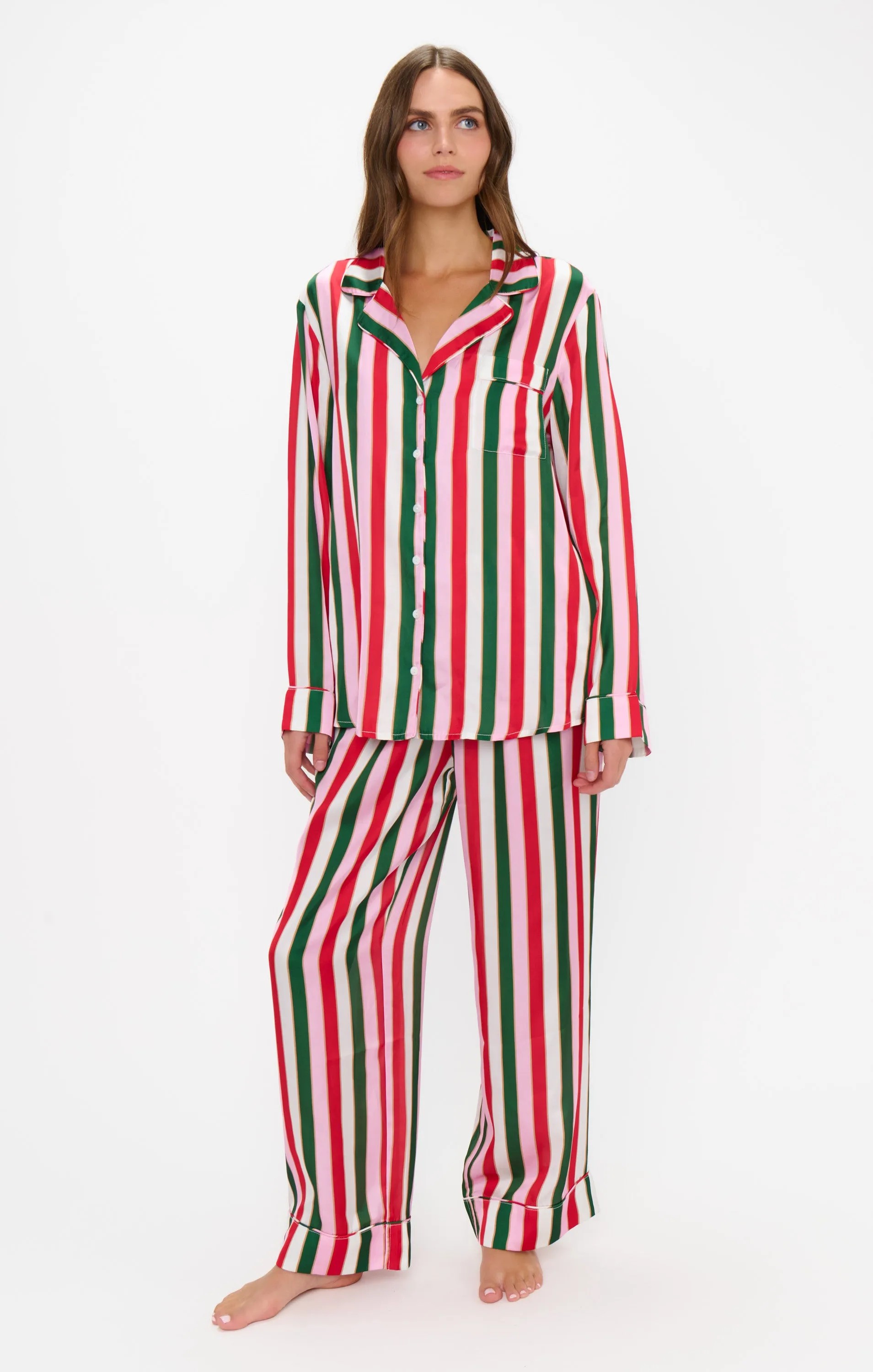 Classic PJ Set ~ Jolly Stripes Silky sold by Show Me Your MuMu product image thumbnail 4