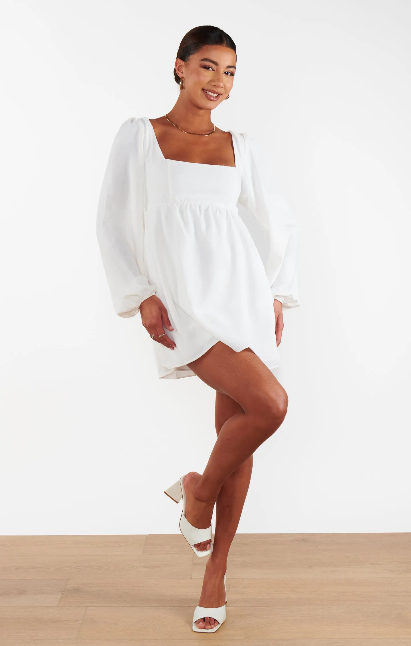 Marianna Mini Dress ~ White Clip Butterfly sold by Show Me Your MuMu product image thumbnail 5