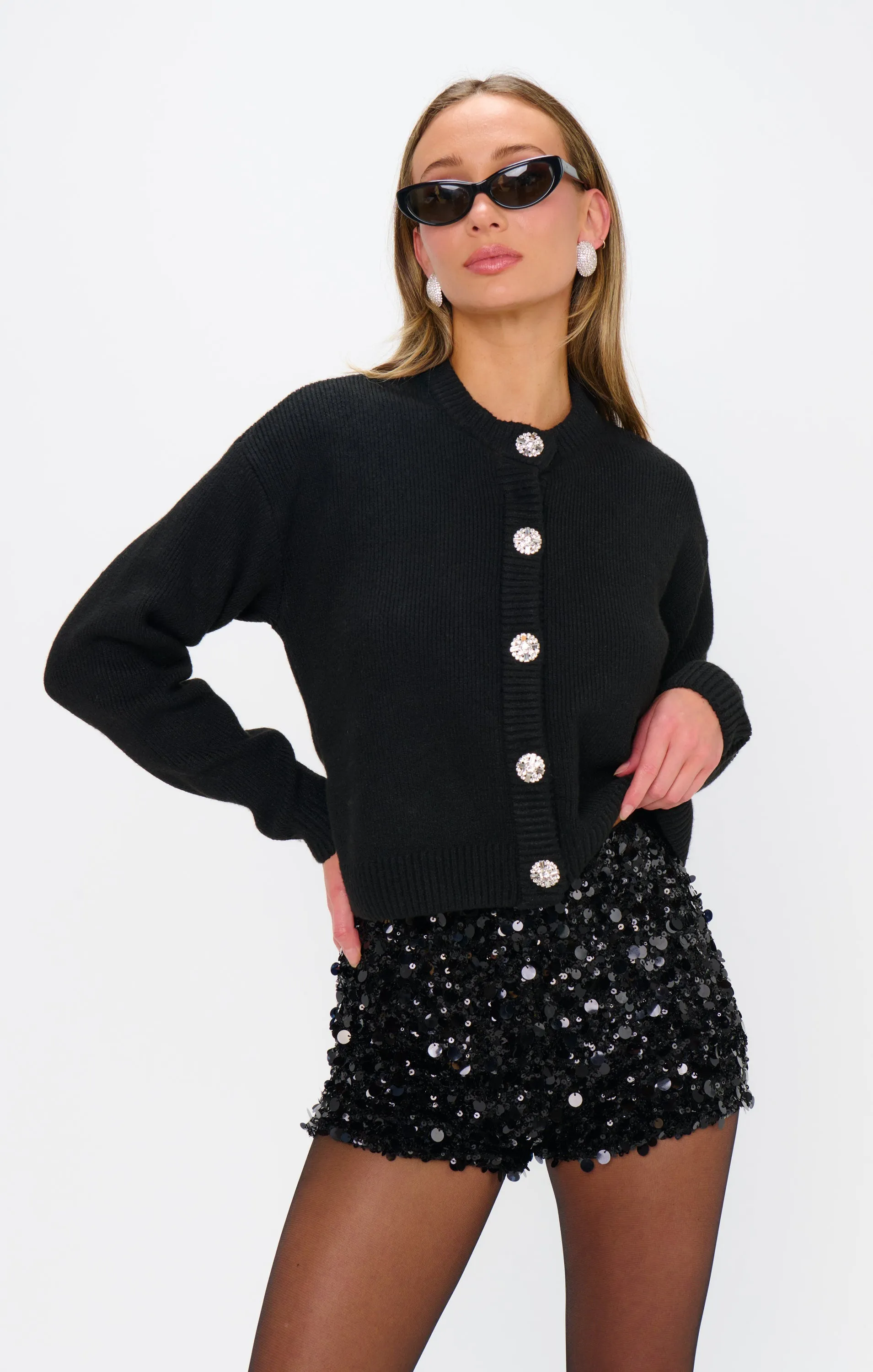 Ziggy Shorts ~ Black Metallic Sequins sold by Show Me Your MuMu product image thumbnail 5
