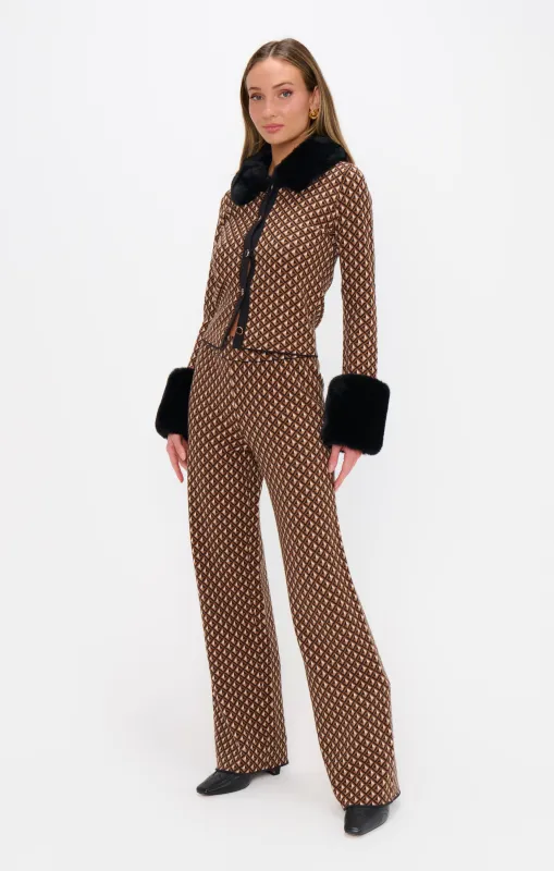 Zermatt Sweater Pant ~ Carmel Geo Knit sold by Show Me Your MuMu