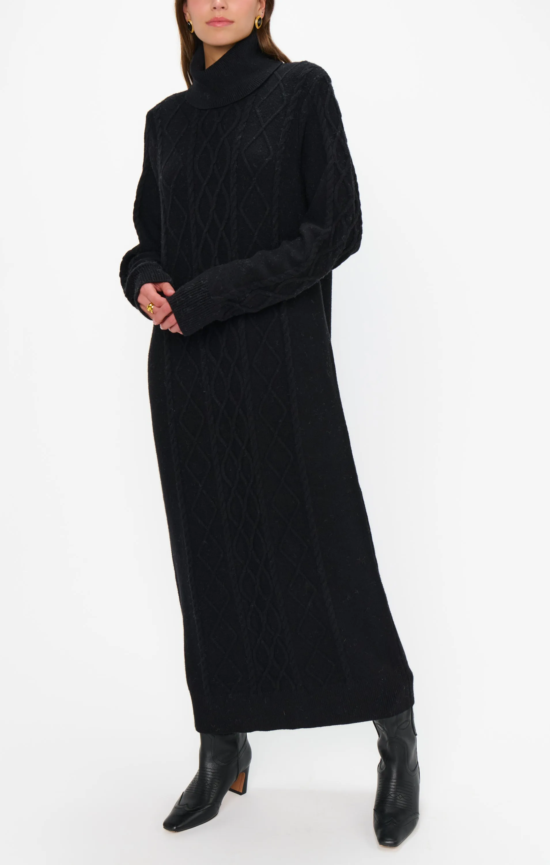 Montreal Midi Dress ~ Black Cable Knit sold by Show Me Your MuMu product image thumbnail 2