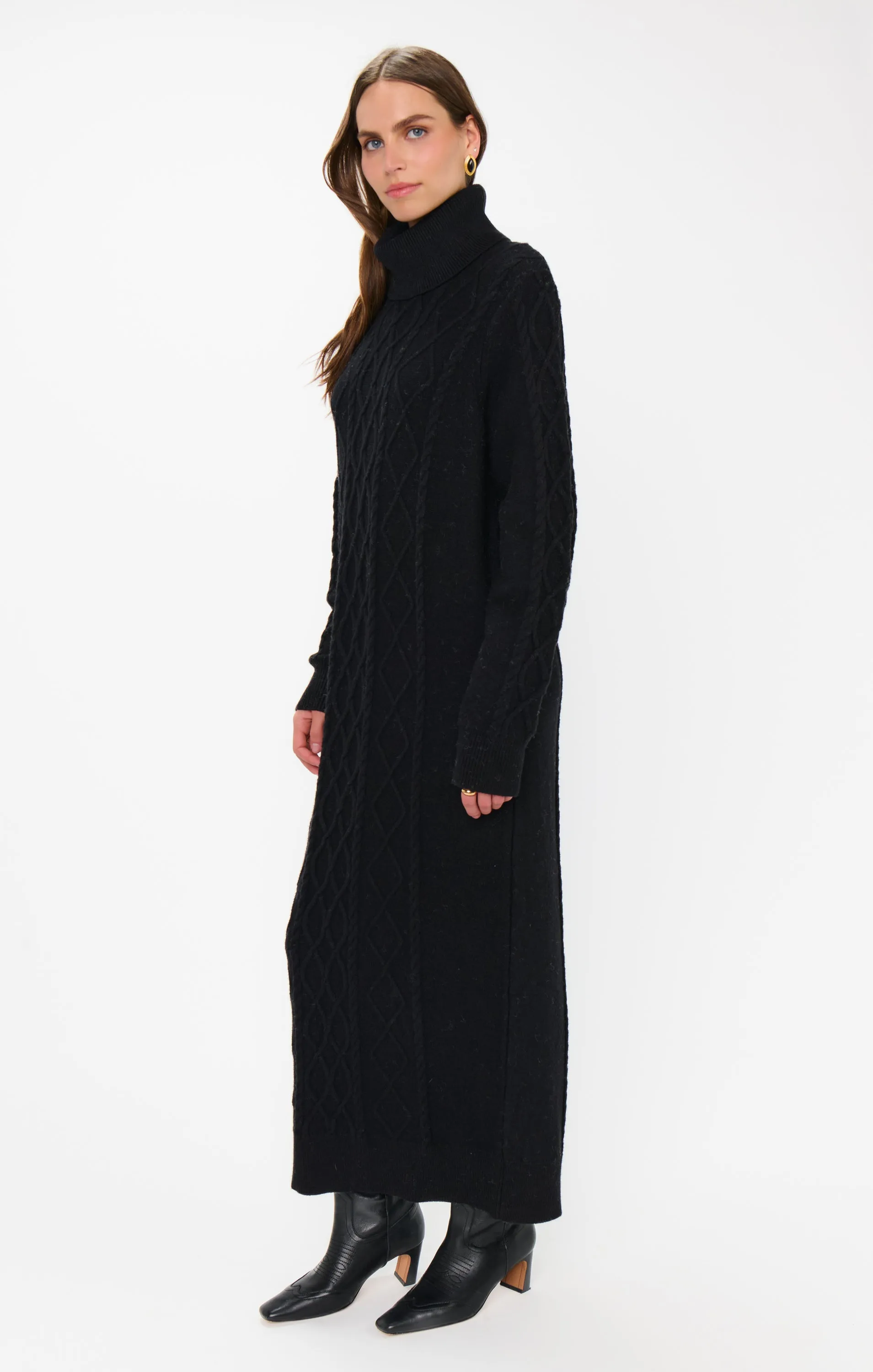 Montreal Midi Dress ~ Black Cable Knit sold by Show Me Your MuMu product image thumbnail 3