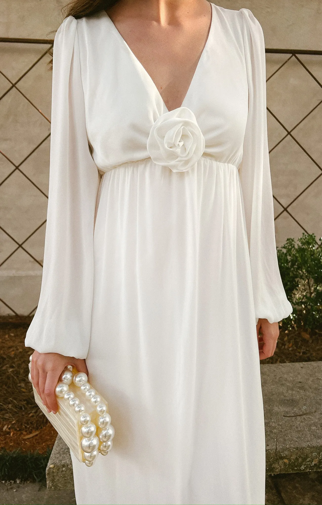 Rosetta Maxi Dress ~ White Silky Crepe sold by Show Me Your MuMu product image thumbnail 4