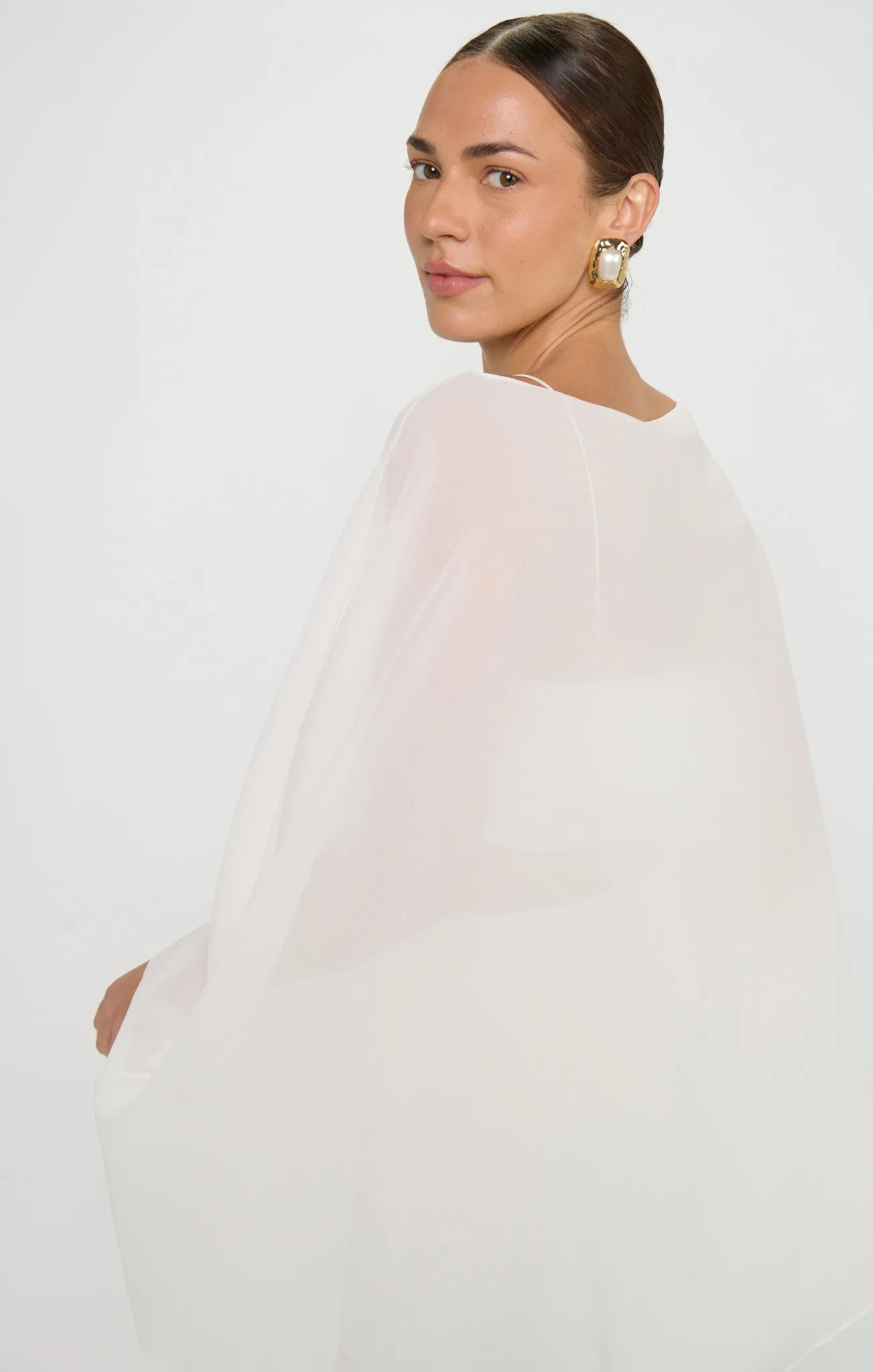 Cherish Cape ~ Wedding Cake Chiffon sold by Show Me Your MuMu product image thumbnail 5