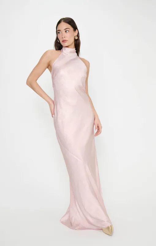 Lisa Maxi Dress ~ Powder Pink Chrome sold by Show Me Your MuMu