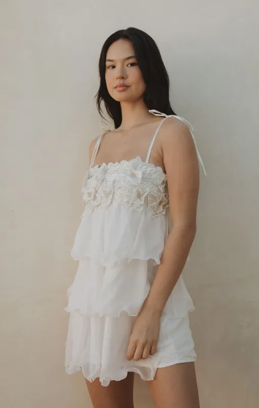 Gabriella Mini Dress ~ White Enchanted Embellishment made by Show Me Your MuMu