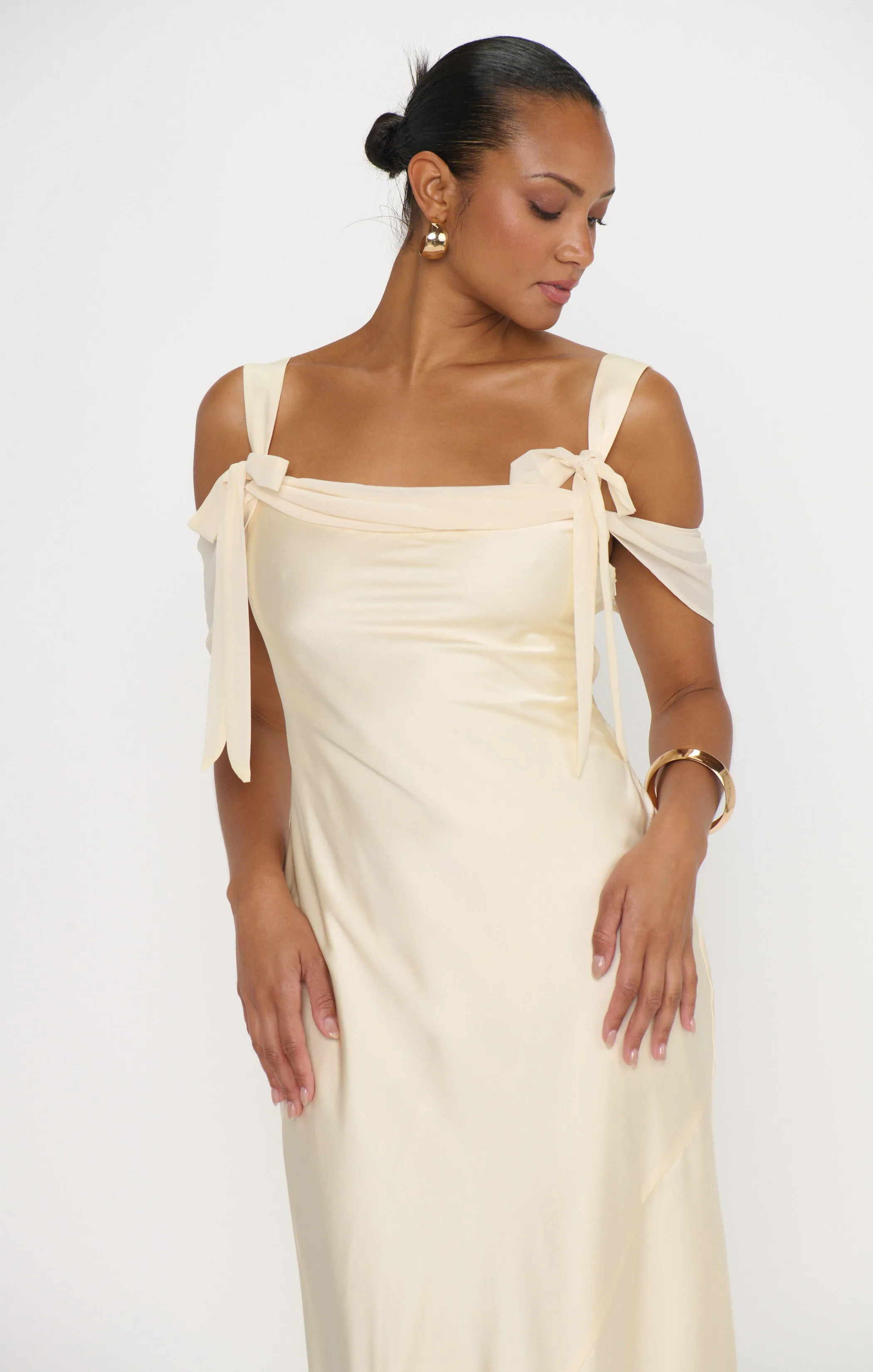 Bella Maxi Dress ~ Buttercream Luxe Satin sold by Show Me Your MuMu product image thumbnail 3