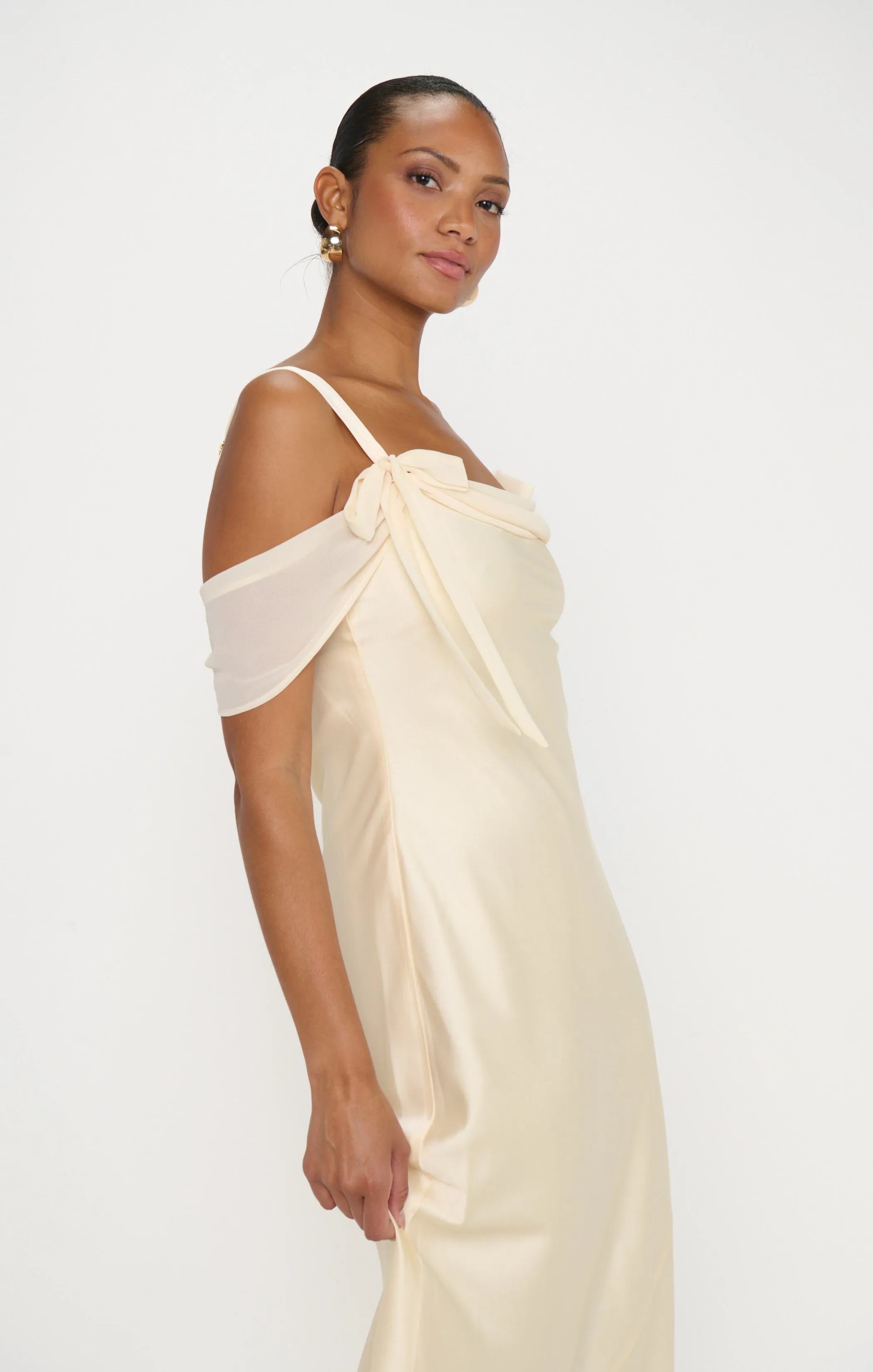 Bella Maxi Dress ~ Buttercream Luxe Satin sold by Show Me Your MuMu product image thumbnail 4