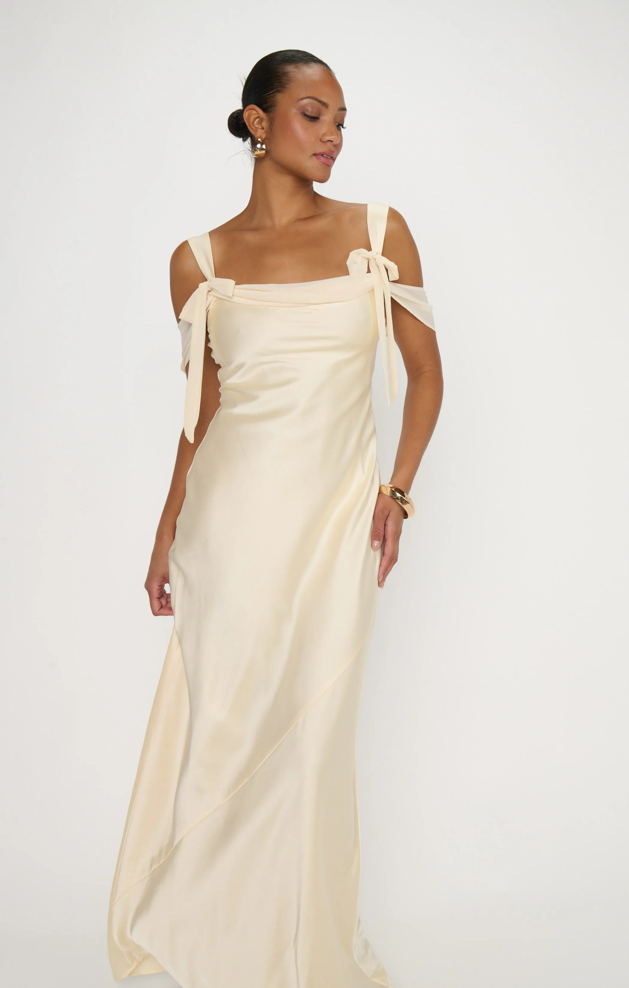 Bella Maxi Dress ~ Buttercream Luxe Satin sold by Show Me Your MuMu product image thumbnail 5