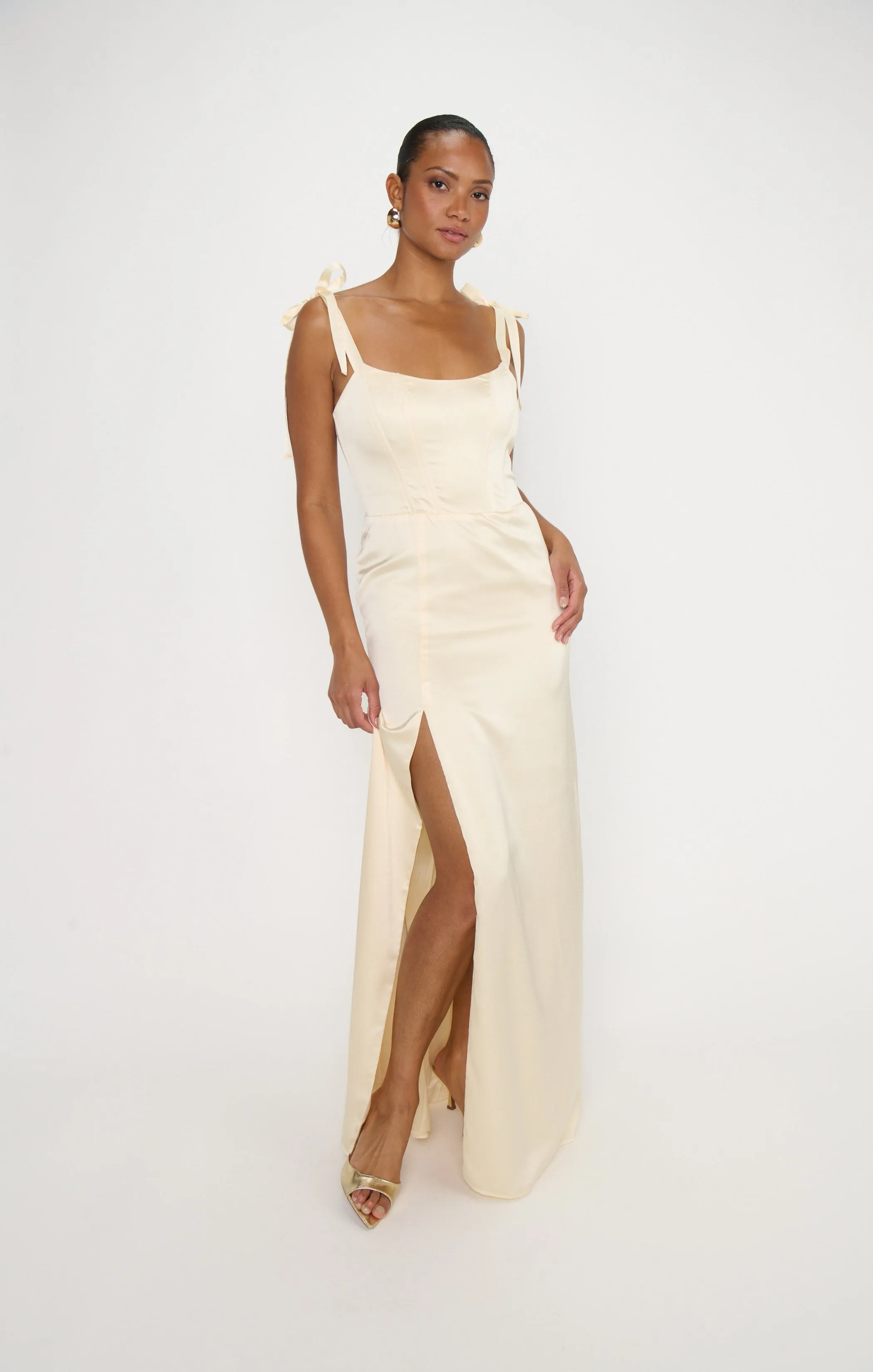 Willow Maxi Dress ~ Buttercream Luxe Satin sold by Show Me Your MuMu product image thumbnail 3