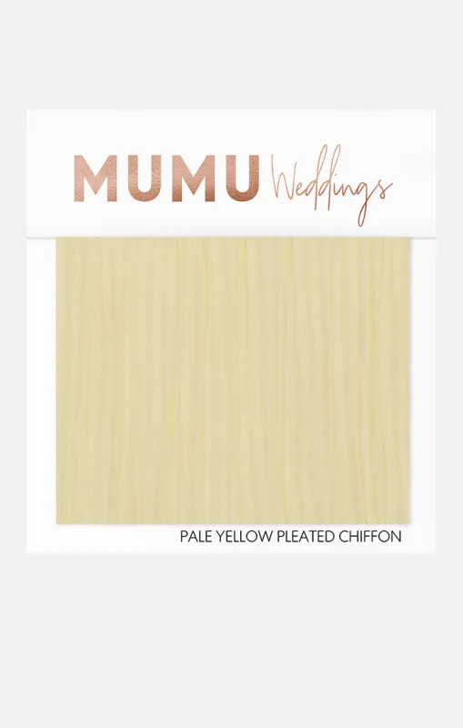 Bridesmaid Fabric Swatch ~ Pale Yellow Pleated Chiffon made by Show Me Your MuMu