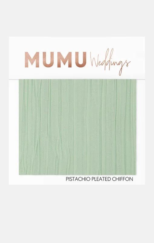 Bridesmaid Fabric Swatch ~ Pistachio Pleated Chiffon made by Show Me Your MuMu