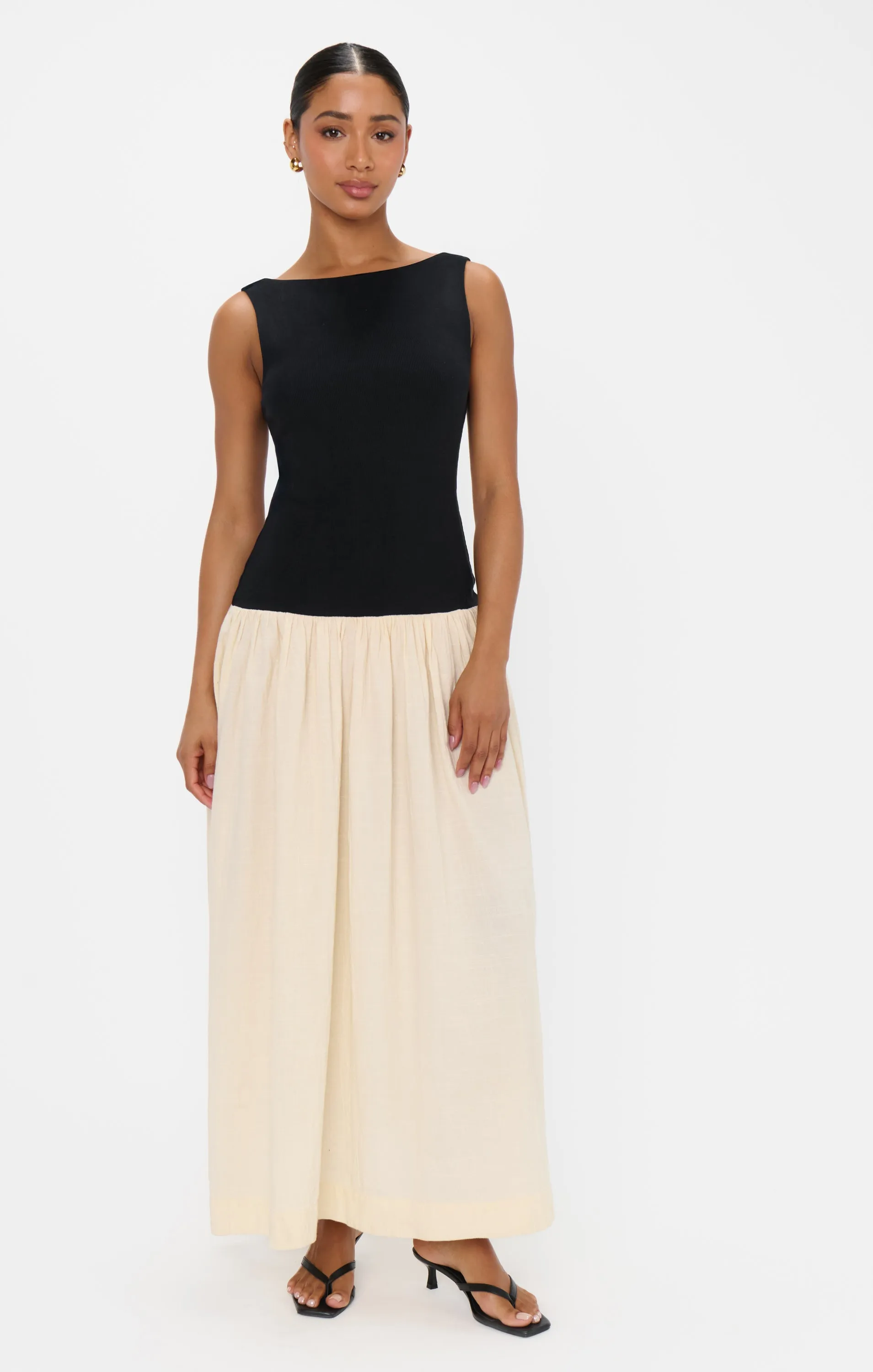 Luisa Maxi Dress ~ Black and Cream sold by Show Me Your MuMu product image thumbnail 3