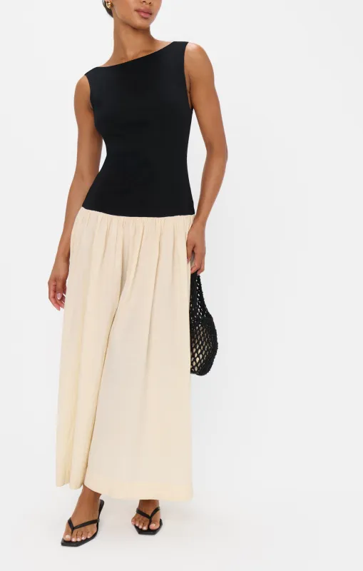 Luisa Maxi Dress ~ Black and Cream sold by Show Me Your MuMu