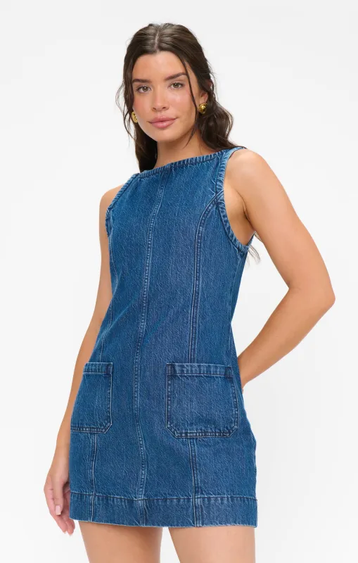 Boulevard Mini Dress ~ Reservoir Blue made by Show Me Your MuMu