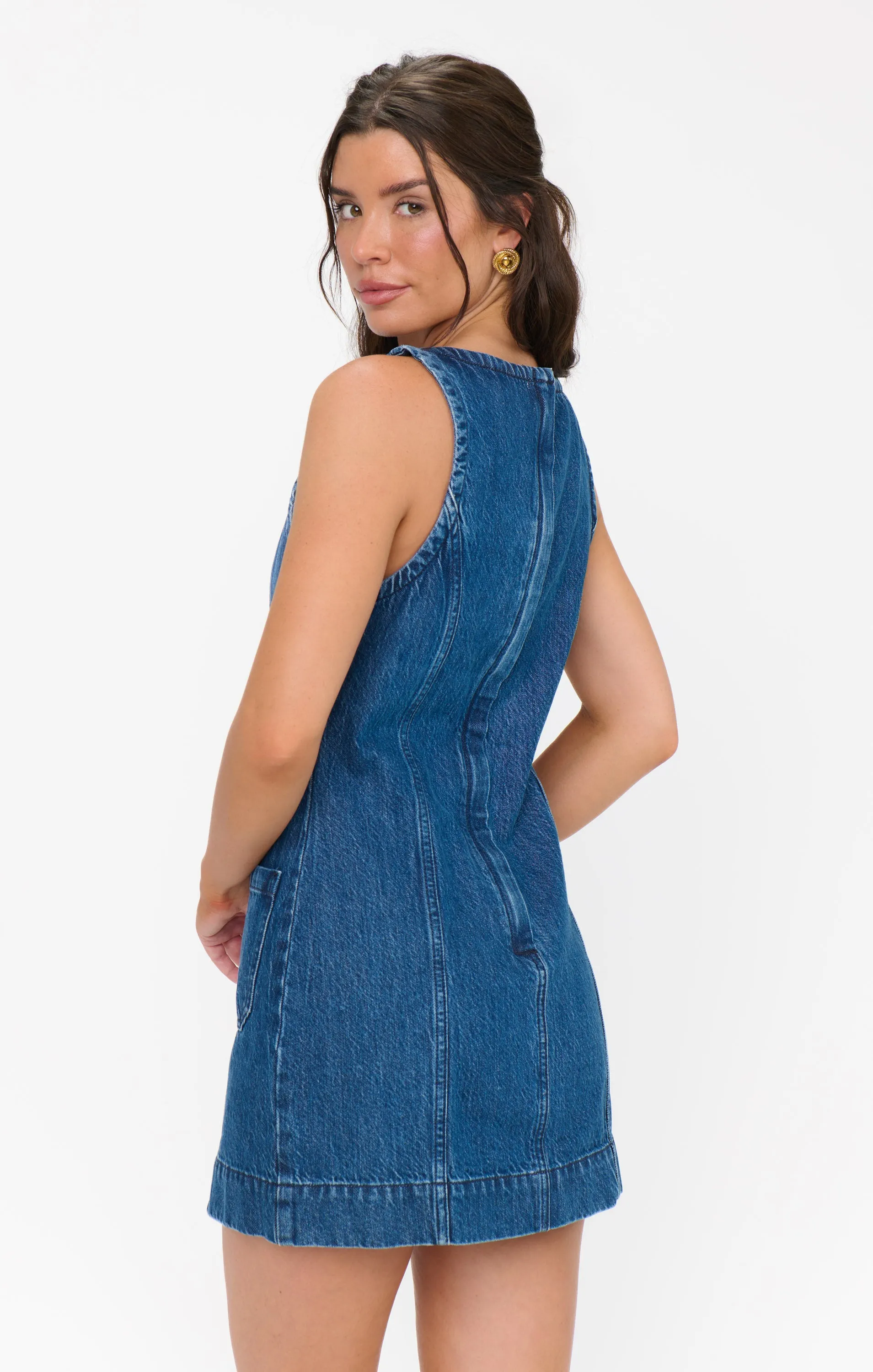 Boulevard Mini Dress ~ Reservoir Blue sold by Show Me Your MuMu product image thumbnail 4