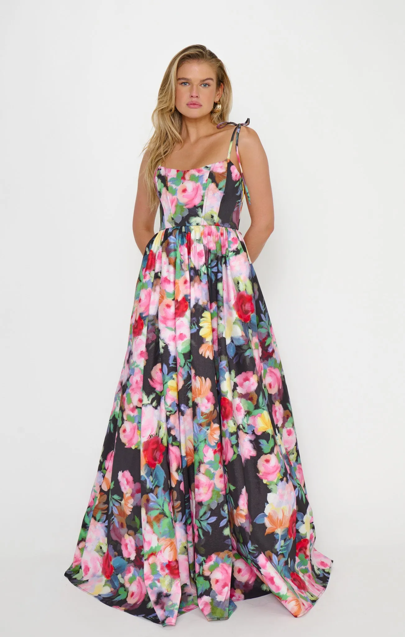 Juliet Maxi Dress ~ Moonlit Garden Gala Taffeta sold by Show Me Your MuMu product image thumbnail 4