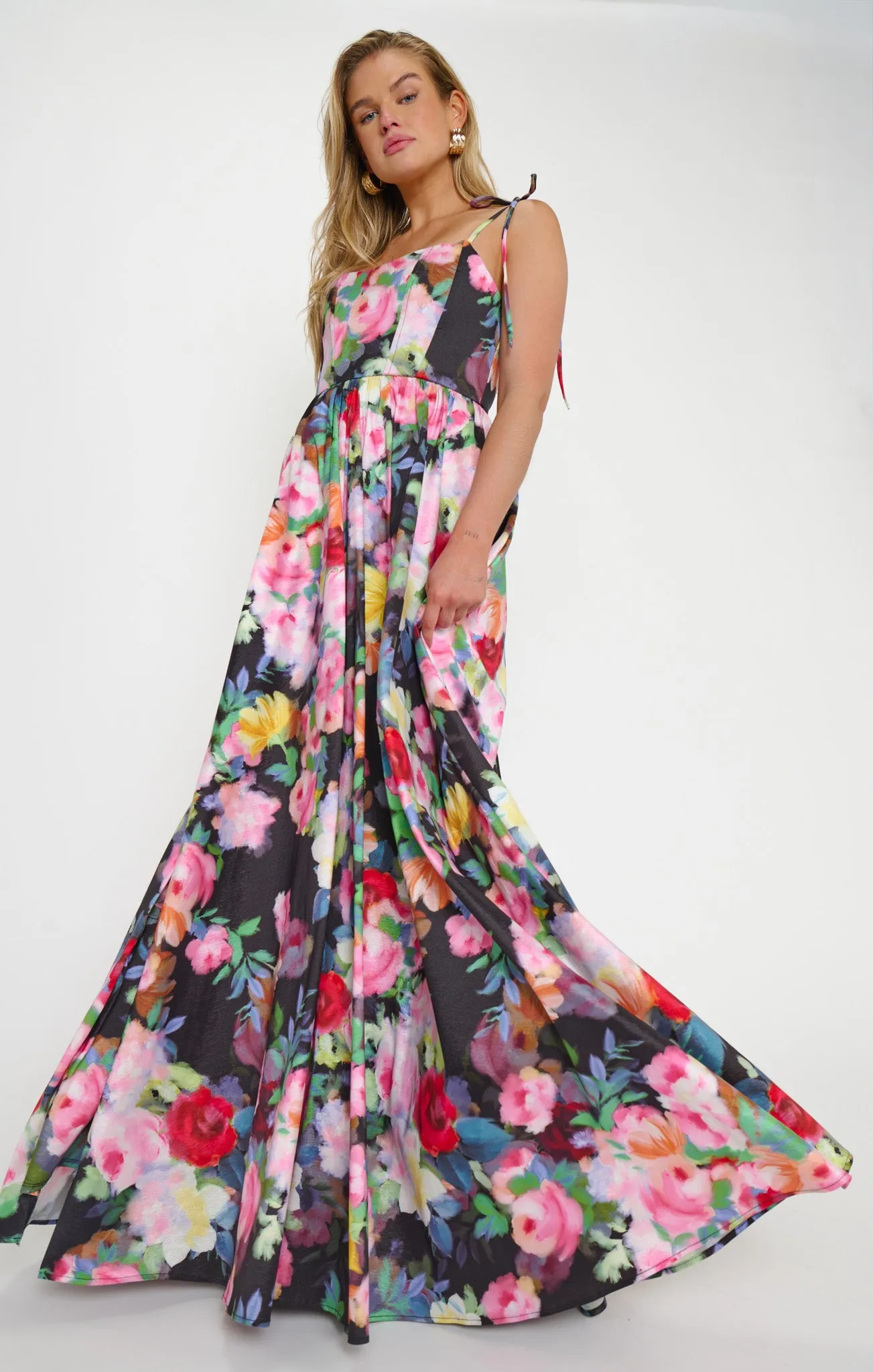 Juliet Maxi Dress ~ Moonlit Garden Gala Taffeta sold by Show Me Your MuMu product image thumbnail 3