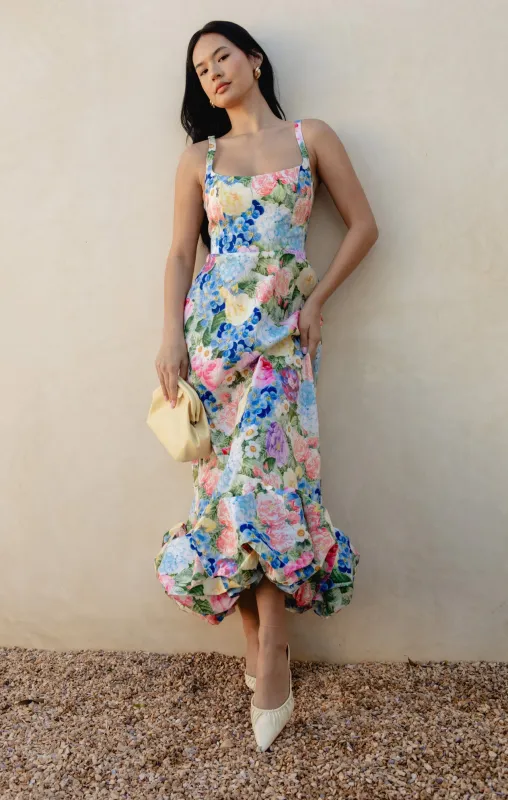 Rebecca Midi Dress ~ Flower Shop Taffeta made by Show Me Your MuMu