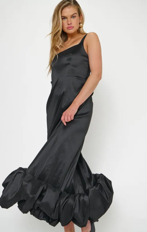 Rebecca Midi Dress ~ Black Taffeta sold by Show Me Your MuMu