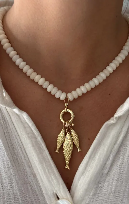 ALV Jewels Fish On Necklace ~ Cream made by Show Me Your MuMu