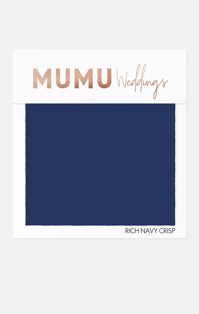 Bridesmaid Fabric Swatch ~ Rich Navy Crisp sold by Show Me Your MuMu