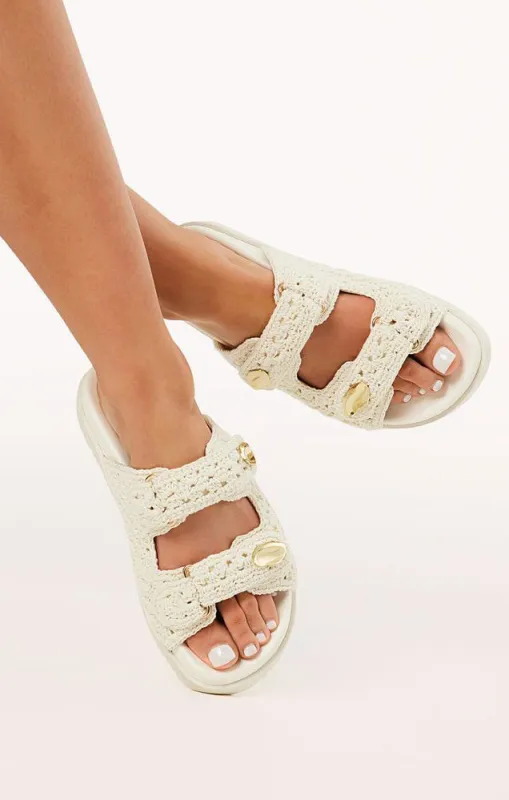 Billini Aricella Sandal ~ Ivory Crochet sold by Show Me Your MuMu