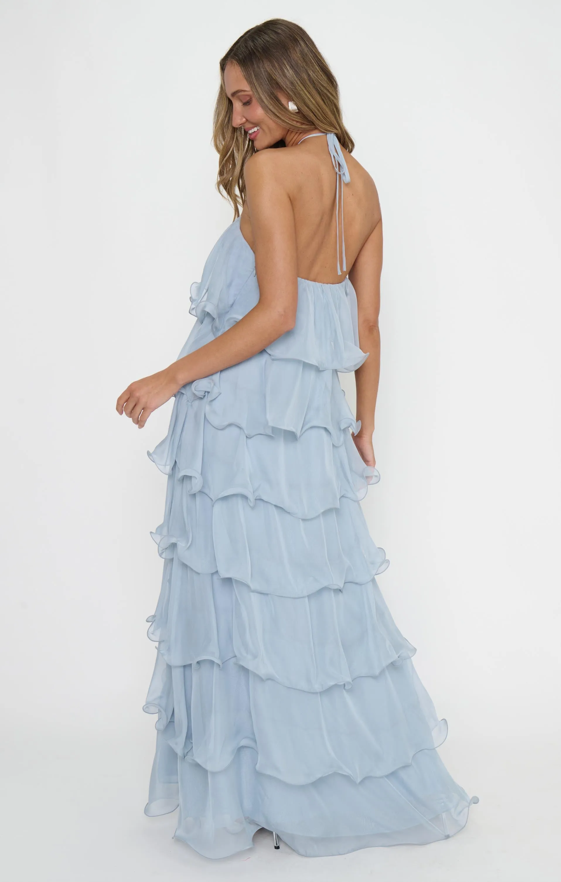 Kelsey Maxi ~ Steel Blue Chiffon sold by Show Me Your MuMu product image thumbnail 4