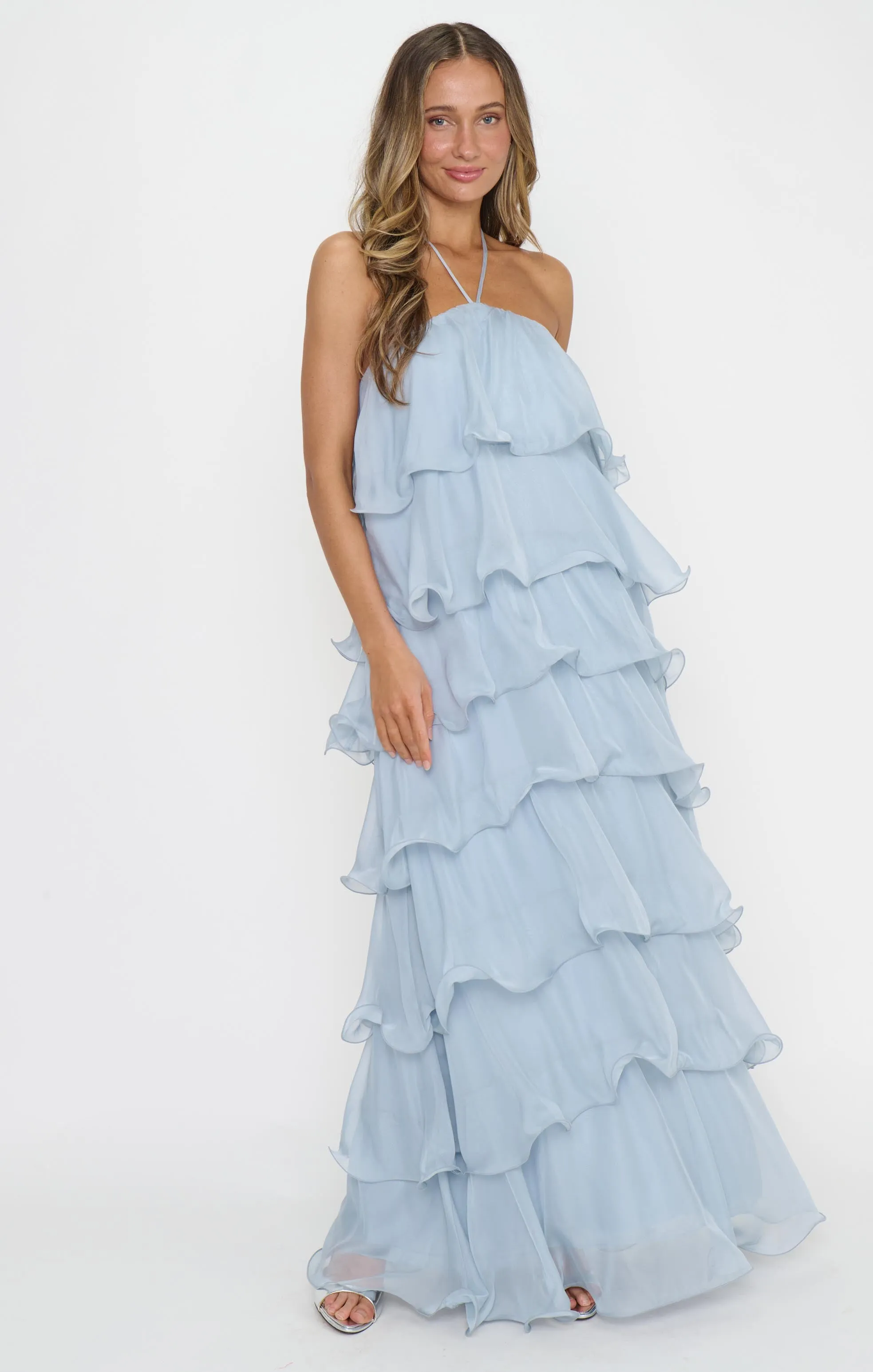 Kelsey Maxi ~ Steel Blue Chiffon sold by Show Me Your MuMu product image thumbnail 2