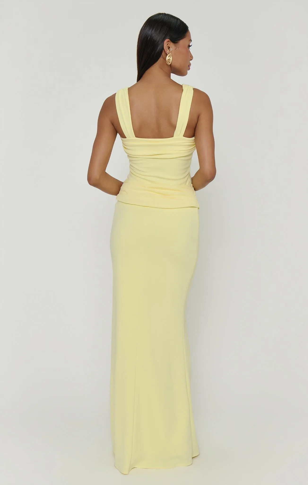Danielle Maxi Dress ~ Pale Yellow Stretch sold by Show Me Your MuMu product image thumbnail 4
