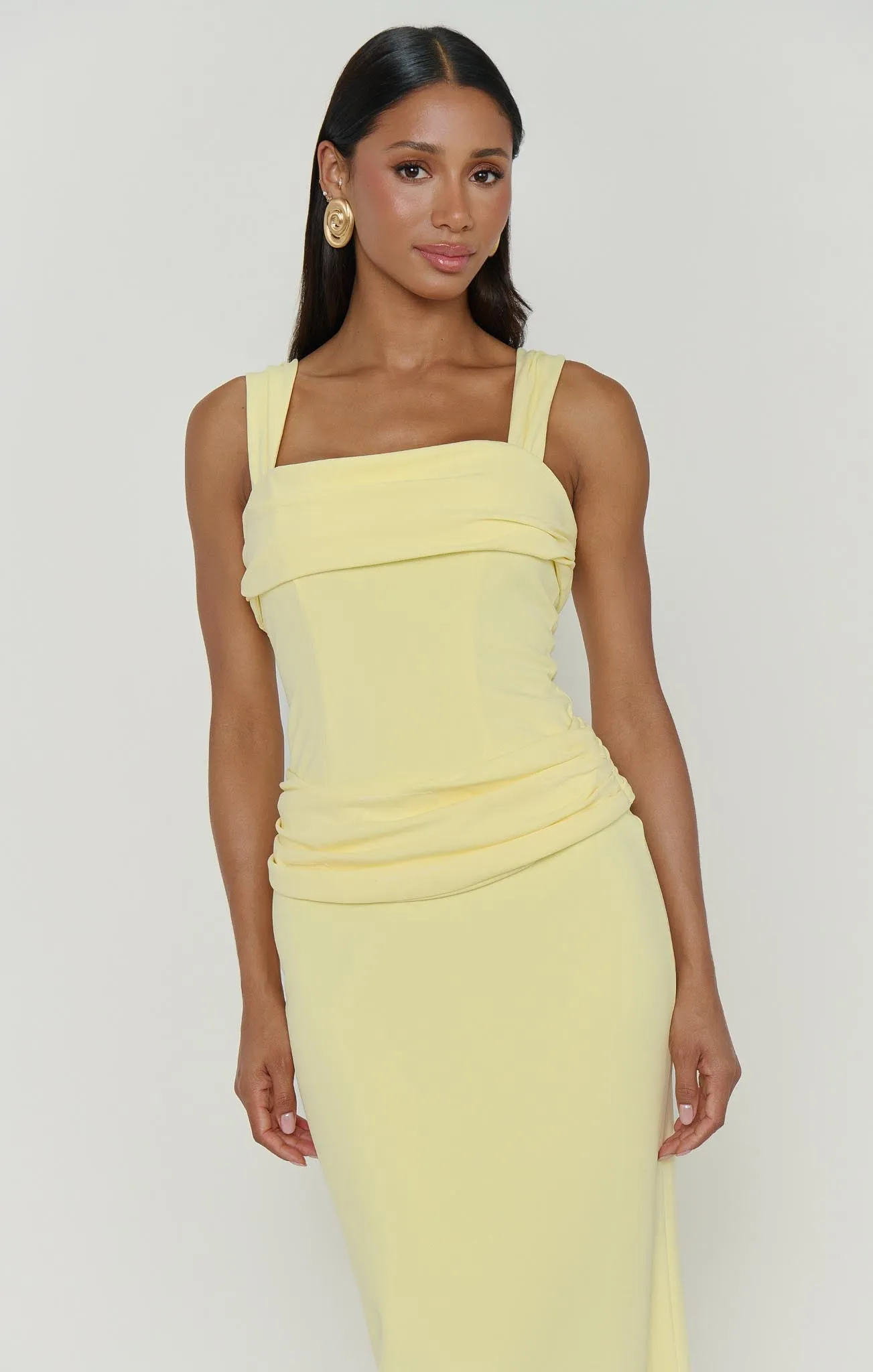 Danielle Maxi Dress ~ Pale Yellow Stretch sold by Show Me Your MuMu product image thumbnail 2